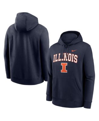 Nike - Men's Navy Illinois Fighting Illini Club Pullover Hoodie