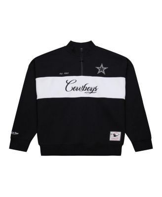 Mitchell Ness Women's Black Dallas Cowboys Quarter-Zip Jacket
