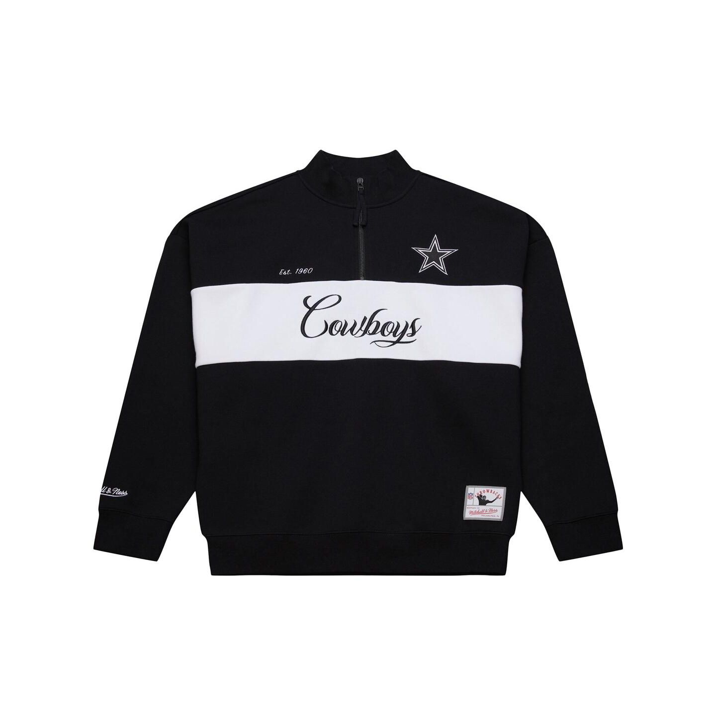 Женская куртка Mitchell & Ness Mitchell Ness Black Dallas Cowboys Quarter-Zip — фото 2