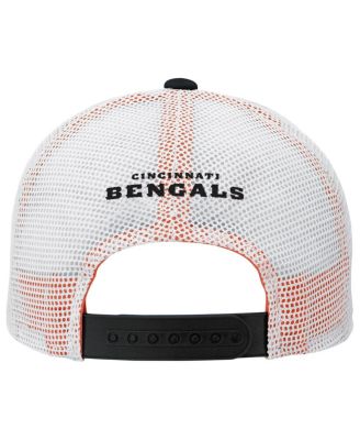 Big Boys and Girls Black Cincinnati Bengals Core Lockup Trucker Adjustable Hat