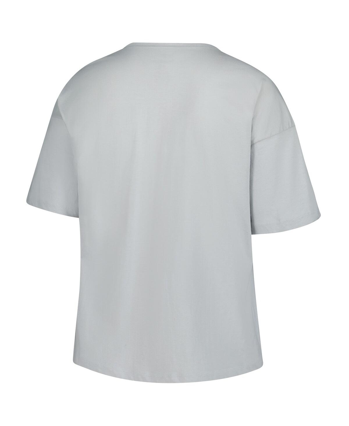 Fanatics Women's Gray Notre Dame Fighting Irish Plus Size Winning Gear Notch Neck T-shirt In Gray
