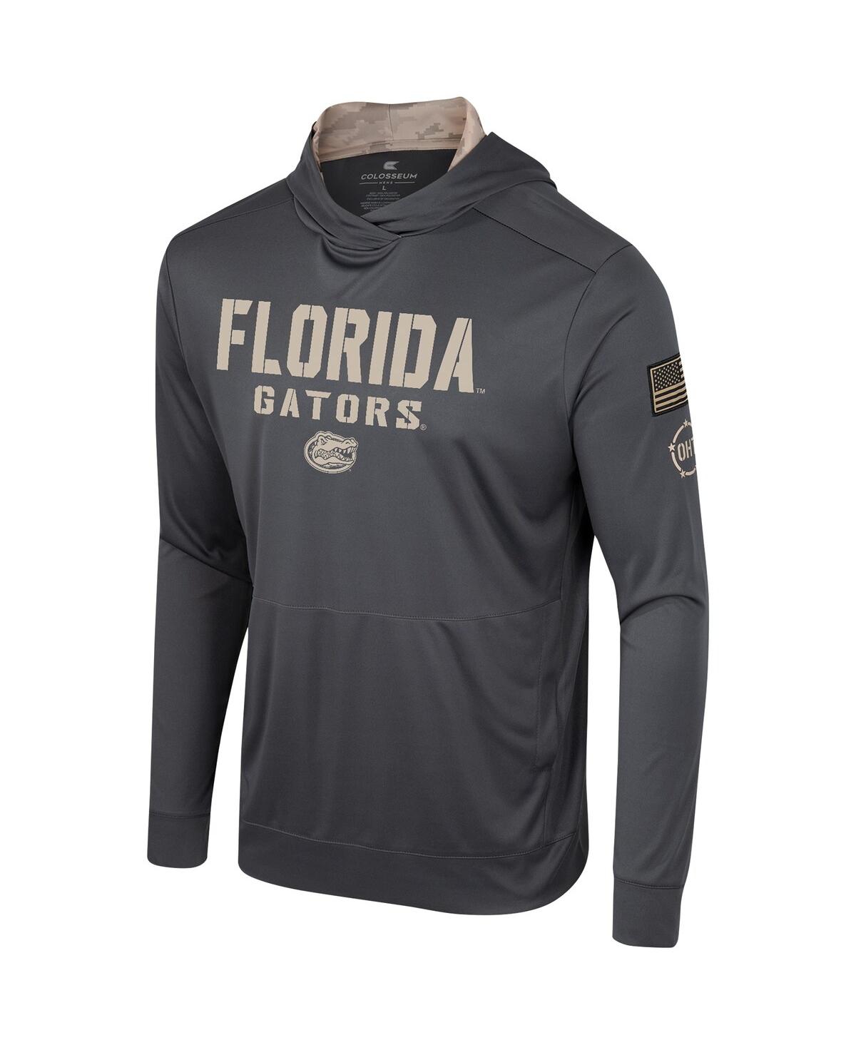 Colosseum Men's Charcoal Florida Gators Oht Military Appreciation Long Sleeve Hoodie T-Shirt