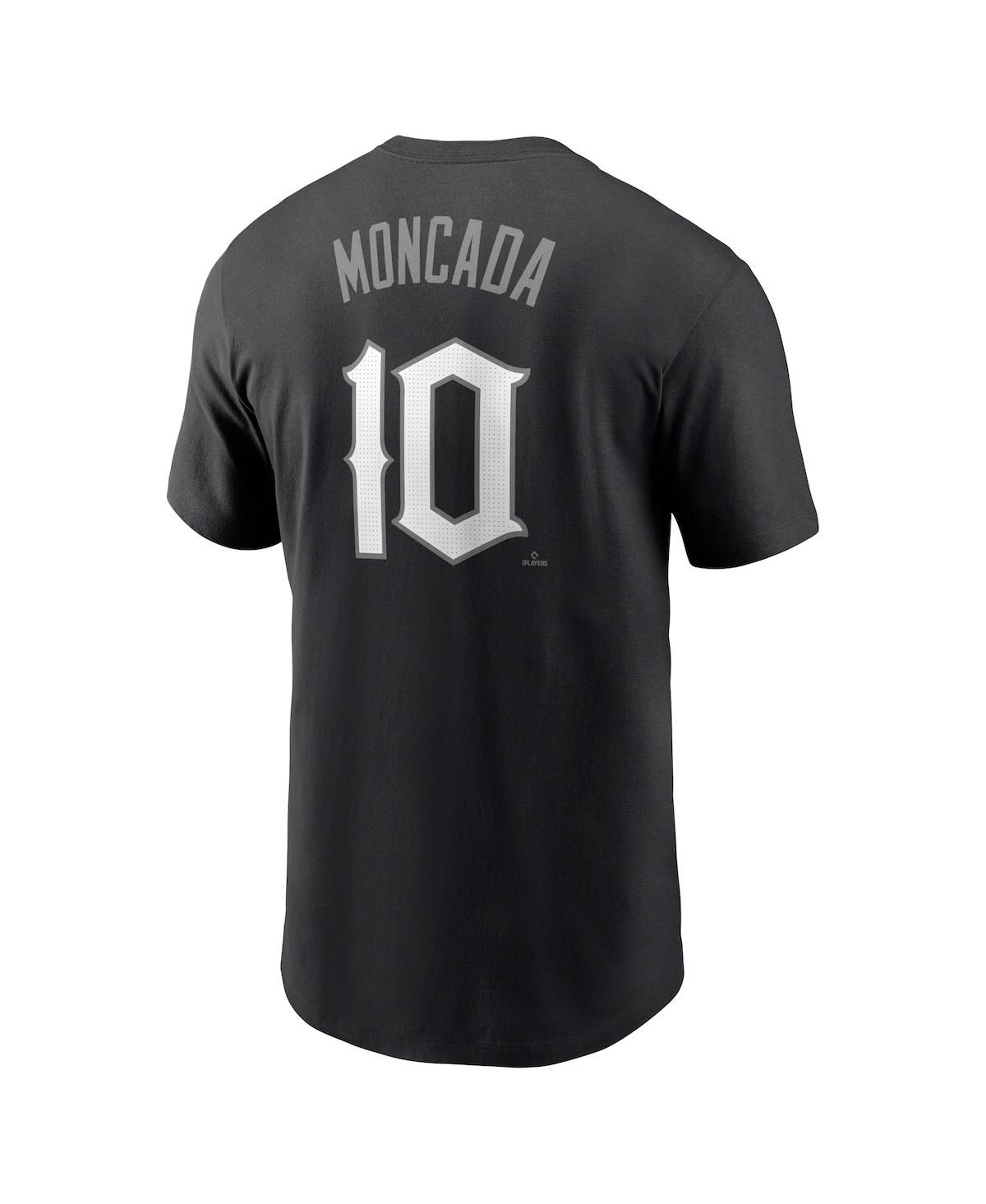 Nike Men's Yoan Moncadaâ Black Chicago White Sox City Connect Fuse Name Number T-shirt In Black