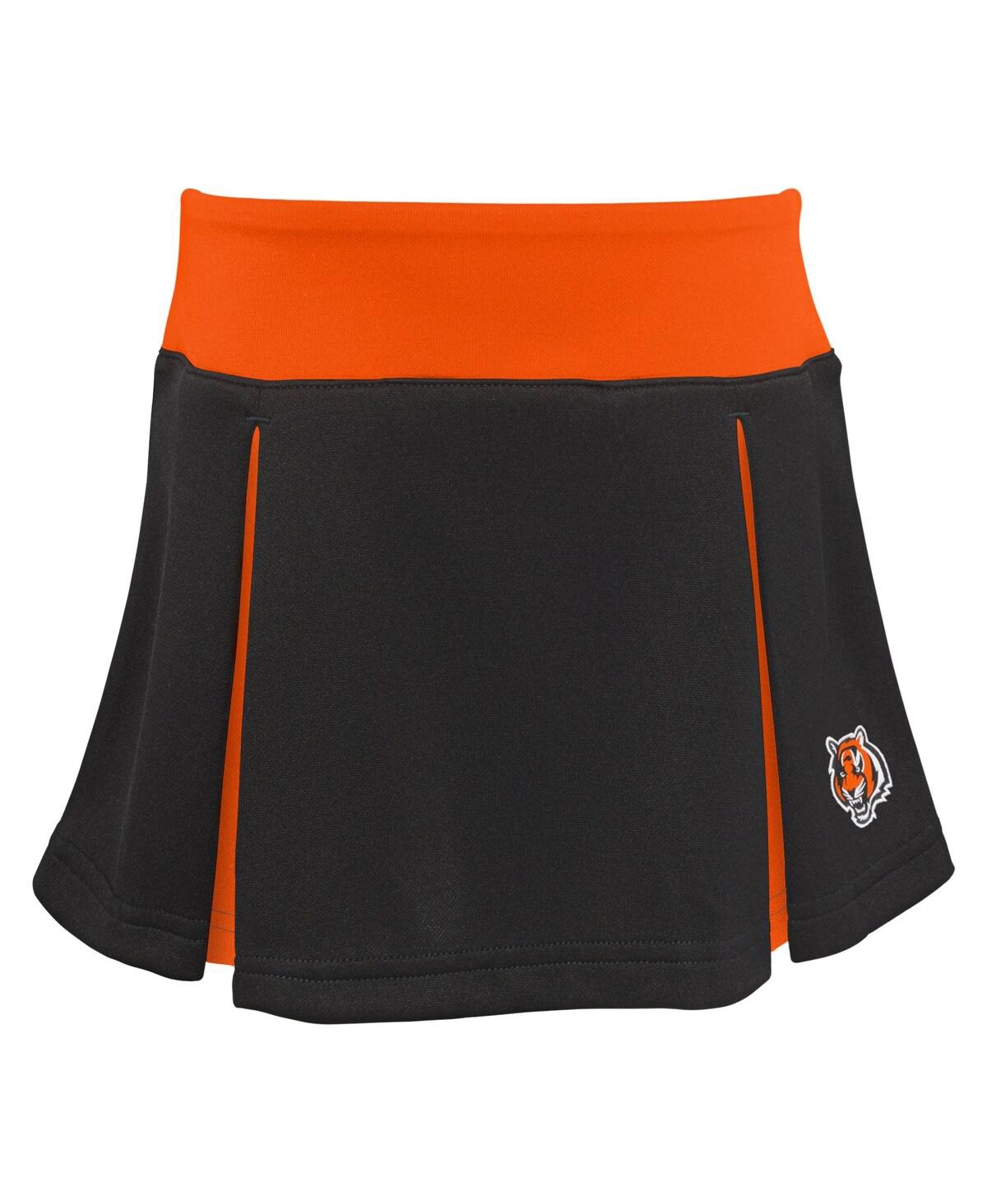 Outerstuff Girls Preschool 2-piece Black Cincinnati Bengals Spirit Cheerleader Set With Bloomers In Black