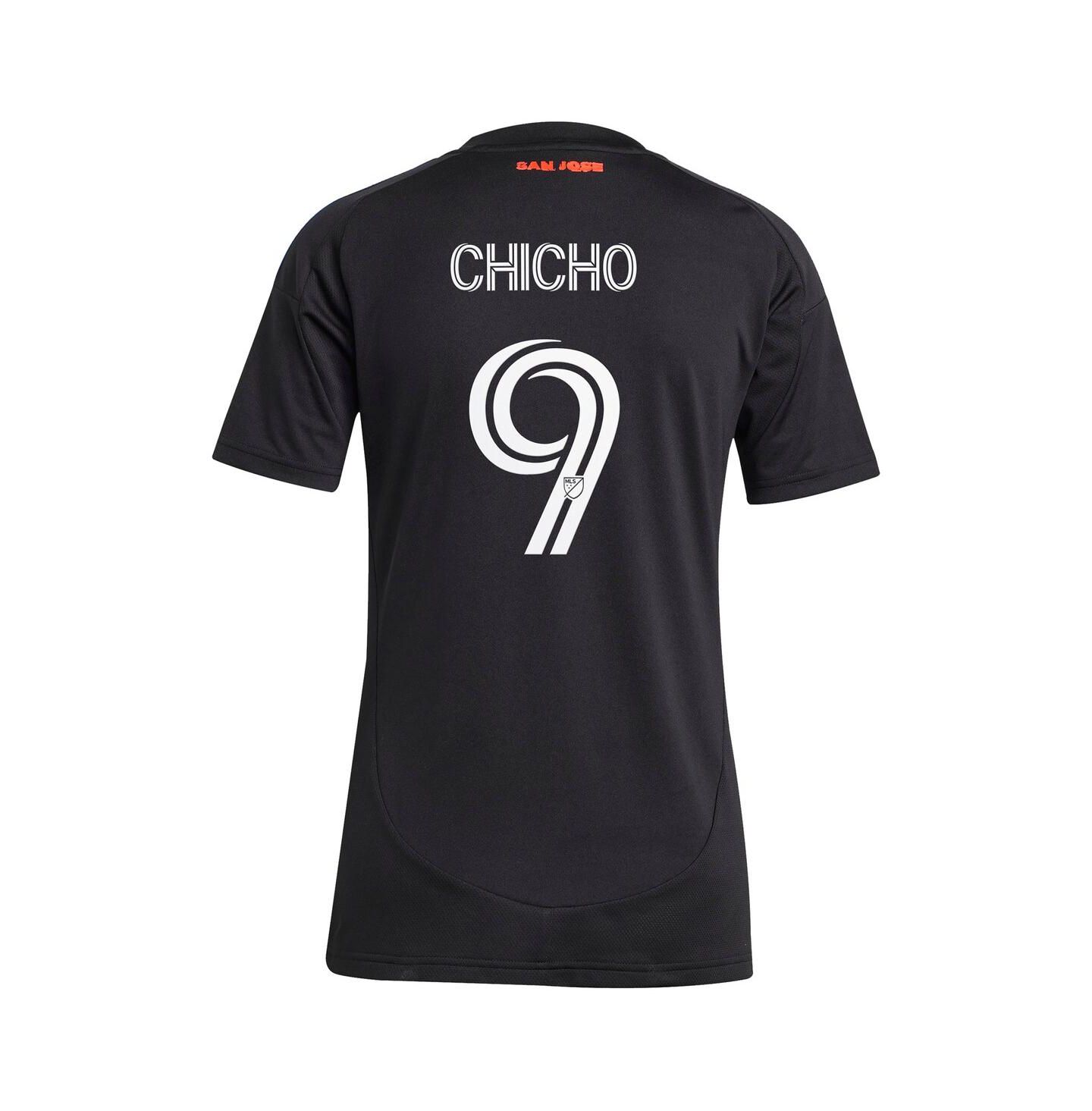 Женский топ adidas Cristian Arango Black San Jose Earthquakes 2025 Headliner Replica Player Jersey — фото 2