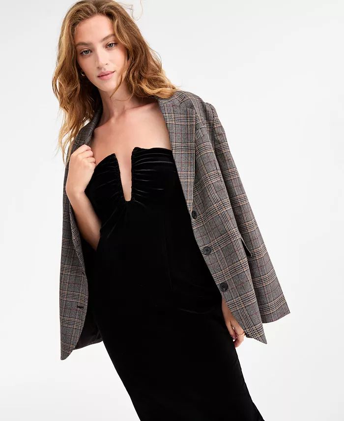 Women's Velvet Hardware Midi Dress - thumbnail 2