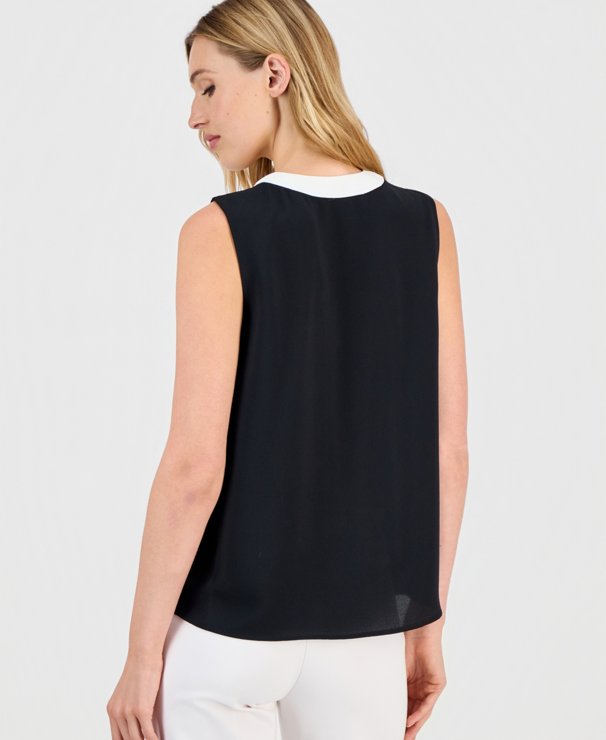 Kasper Women's Colorblocked Sleeveless Top
