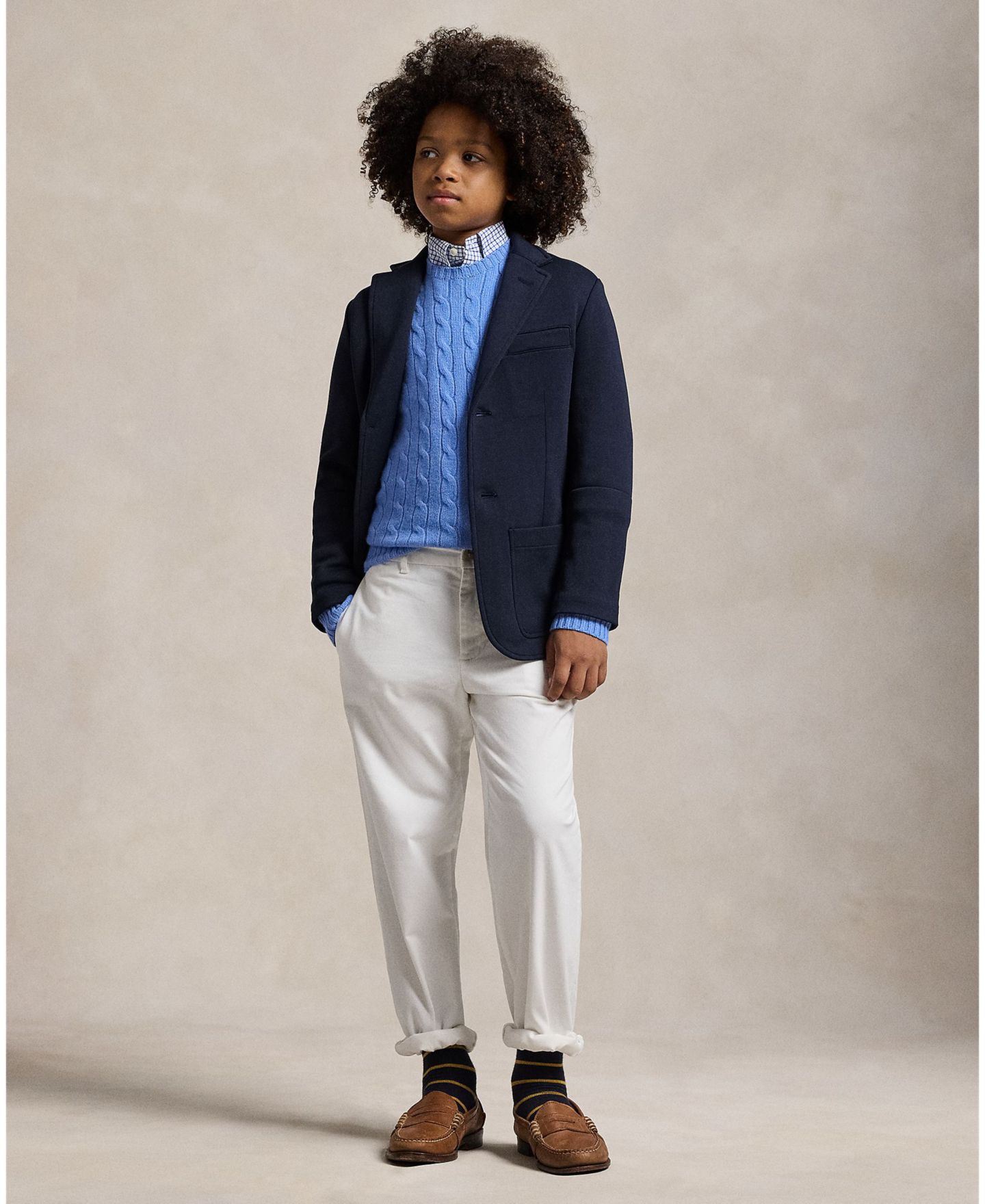 Куртка Polo Ralph Lauren Double-Knit Jacket для мальчиков, цвет: Тёмно-синий — фото 6