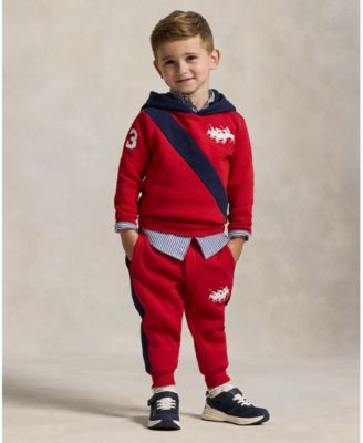 Toddler and Little Boys Triple-Pony Fleece Hoodie