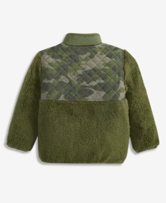 Boys' Toddler 2T-4T Multi-Color Faux-Sherpa Long-Sleeve Jacket