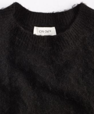 Women's Brushed-Knit Relaxed Crewneck Sweater, Macy's Exclusive