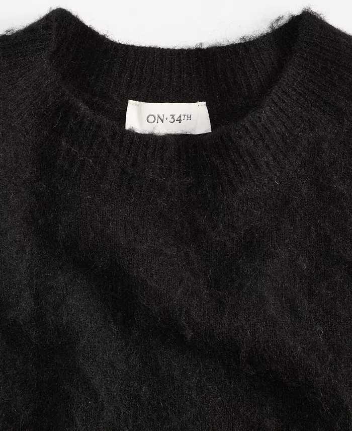 Women's Brushed-Knit Relaxed Crewneck Sweater - thumbnail 9