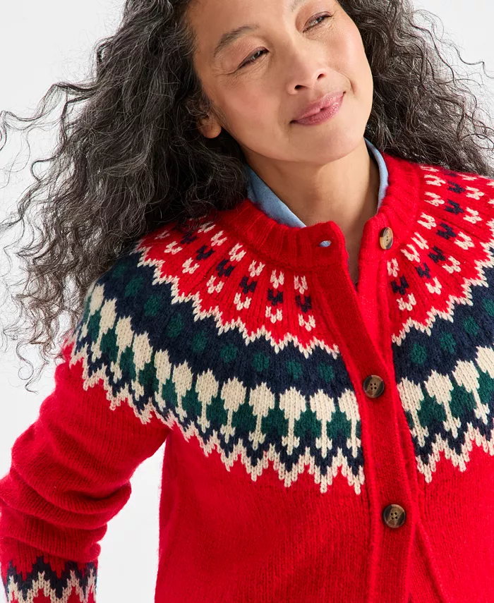 Women's Fair Isle Cardigan - thumbnail 3