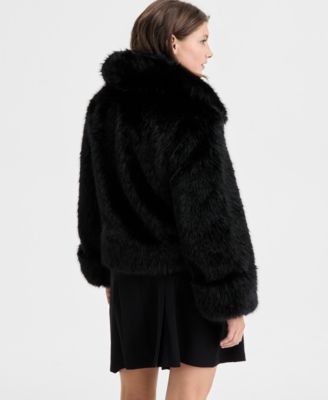 Women's Collared Faux-Fur Jacket, Macy's Exclusive