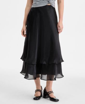Women's Tiered Flounce Midi Skirt, Macy's Exclusive