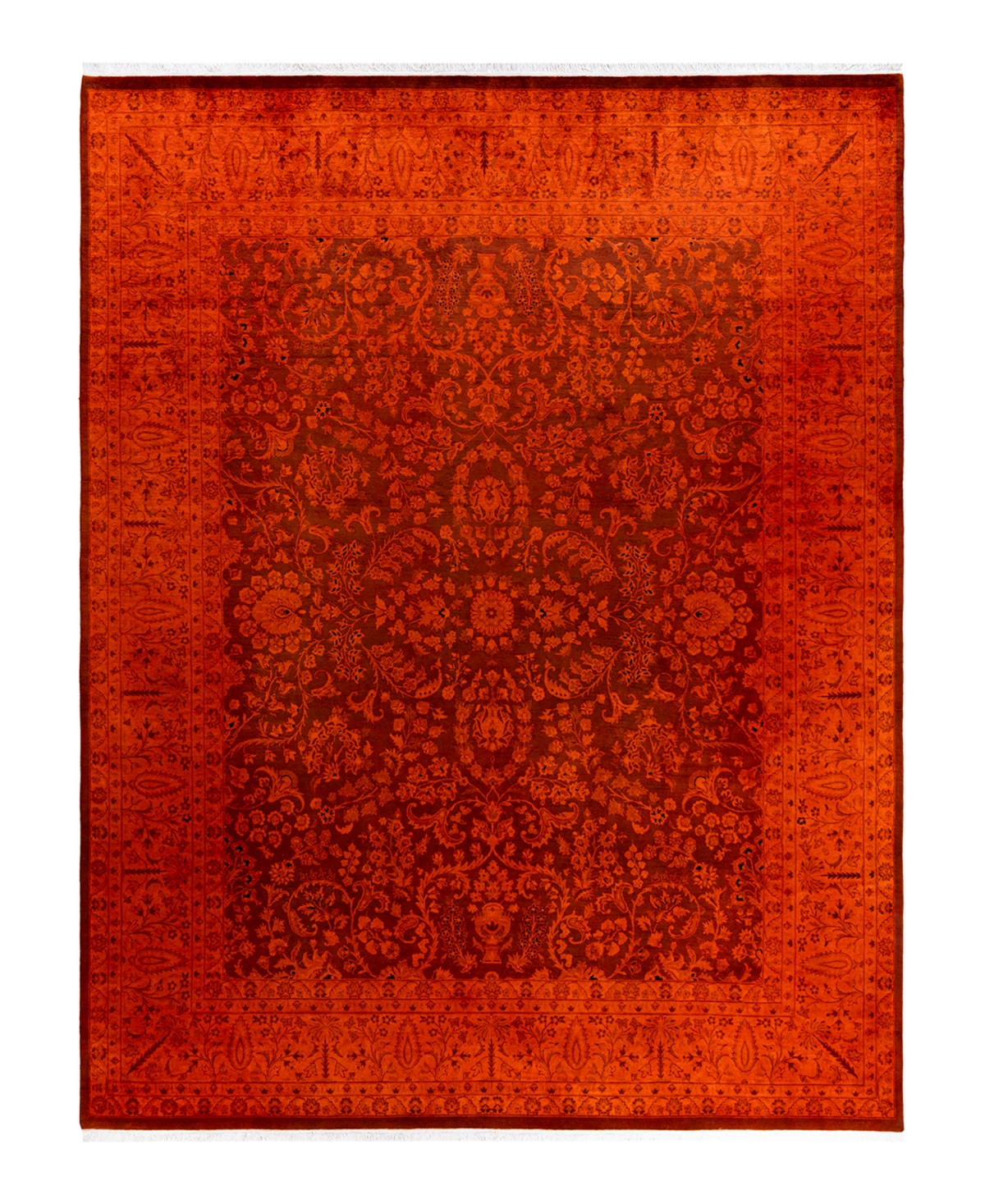 Adorn Hand Woven Rugs Fine Vibrance M1473 8'2"x10'5" Area Rug In Orange