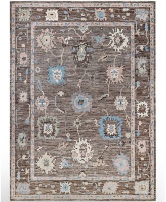 Adorn Hand Woven Rugs Colorful Oushak M0103 31 Rug Collection In Brown