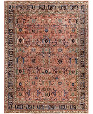 Adorn Hand Woven Rugs Serapi M0103 86 Rug Collection In Pink
