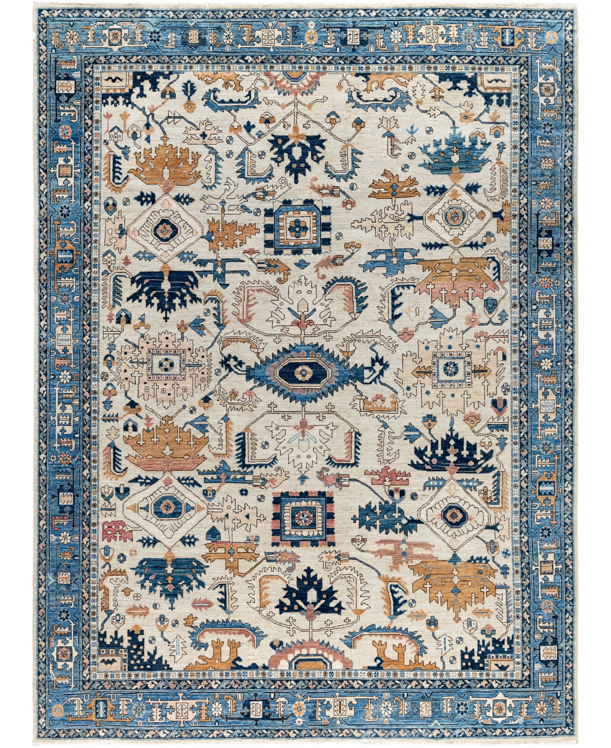 Adorn Hand Woven Rugs Serapi M0103-100 8'11"x11'10" Area Rug In White