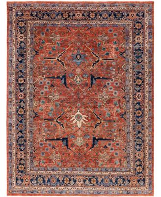 Adorn Hand Woven Rugs Serapi M0103 199 Rug Collection In Orange