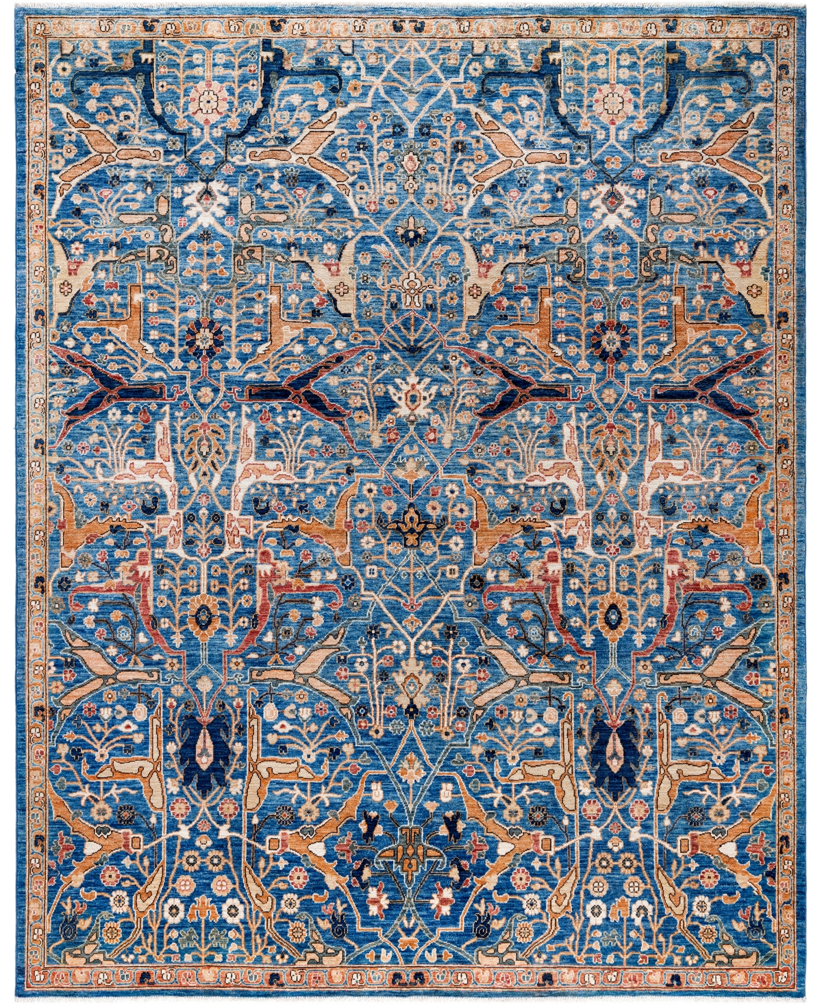 Adorn Hand Woven Rugs Serapi M0103-219 7'9"x9'9" Area Rug In Blue