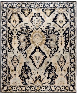 Adorn Hand Woven Rugs Serapi M0103 258 Rug Collection In Black