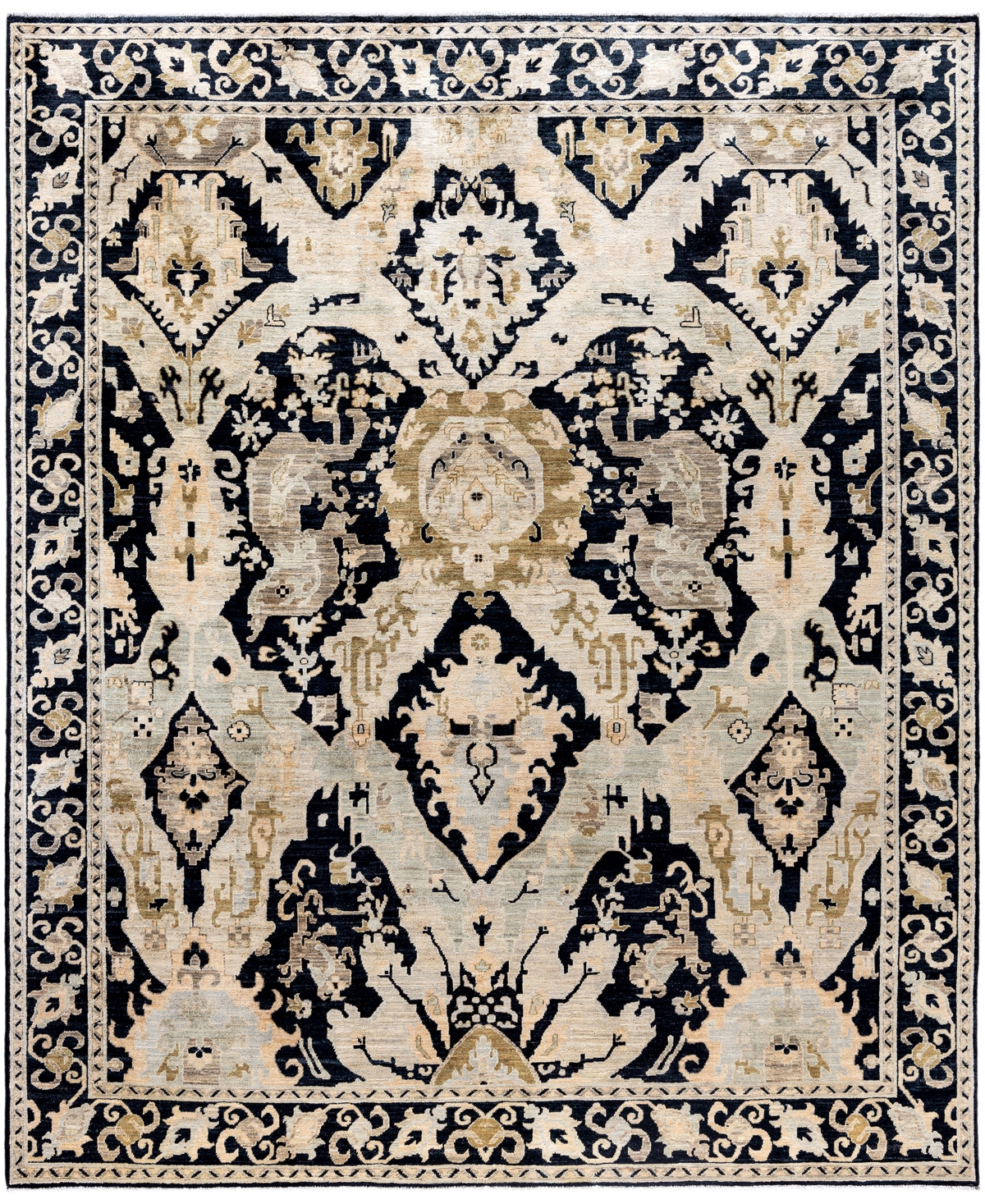 Adorn Hand Woven Rugs Serapi M0103-258 7'11"x9'9" Area Rug In Black