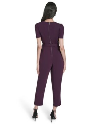 Petite Short Sleeves Jumpsuit