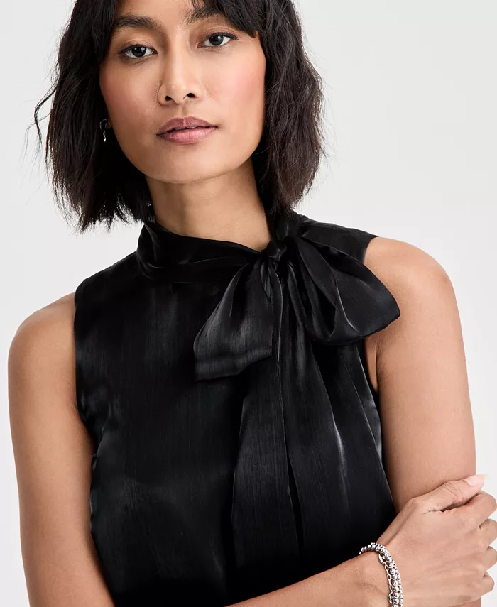 Women's Solid Bow Shift Dress - thumbnail 4