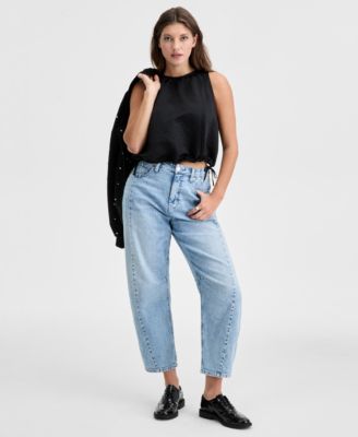 Women's Sleeveless Bubble Hem Top, Macy's Exclusive