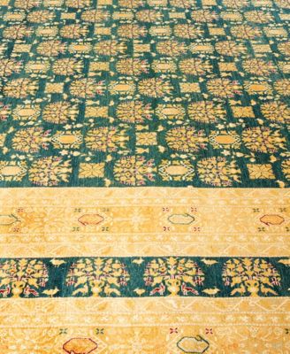Adorn Hand Woven Rugs Mogul M1320 Rug Collection In Green