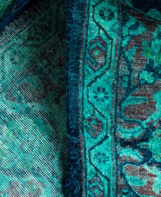 Adorn Hand Woven Rugs Fine Vibrance M1130 Rug Collection In Green