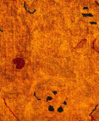 Adorn Hand Woven Rugs Fine Vibrance M1348 Rug Collection In Orange