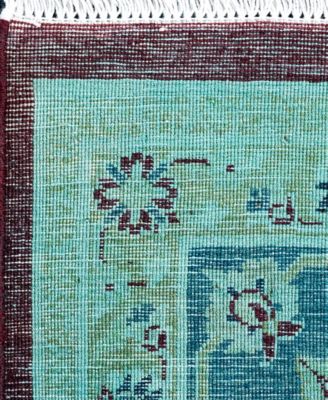 Adorn Hand Woven Rugs Fine Vibrance M1322 Rug Collection In Blue