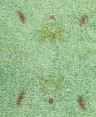 Adorn Hand Woven Rugs Fine Vibrance M1419 Rug Collection In Green