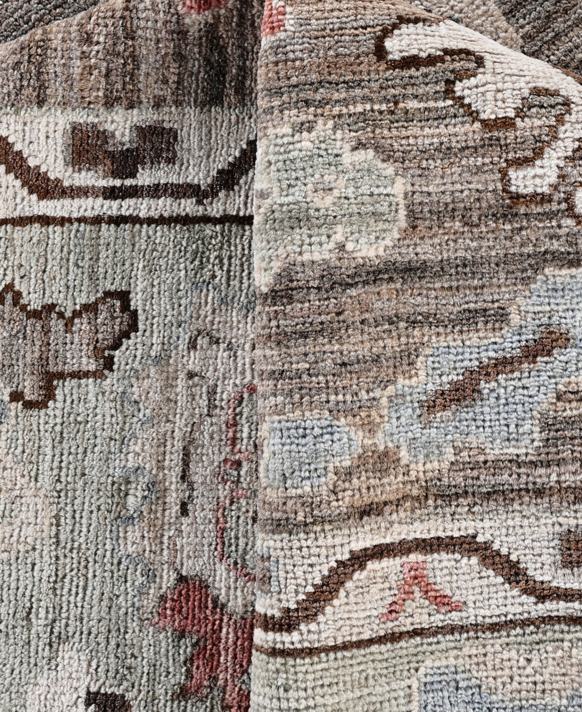 Adorn Hand Woven Rugs Colorful Oushak M0103-46 8'x9'8" Area Rug In Brown