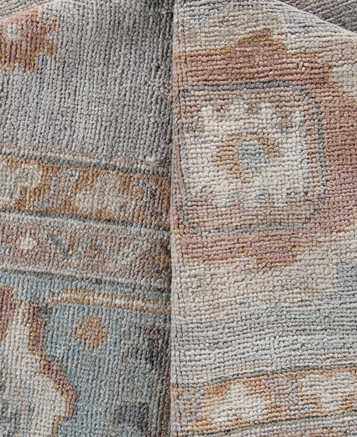 Adorn Hand Woven Rugs Colorful Oushak M0103-51 8'4"x9'10" Area Rug In Gray