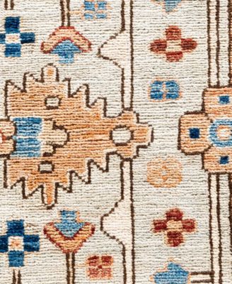 Adorn Hand Woven Rugs Serapi M0103 55 Rug Collection In Gray