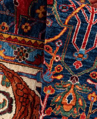 Adorn Hand Woven Rugs Serapi M0103 71 Rug Collection In Blue