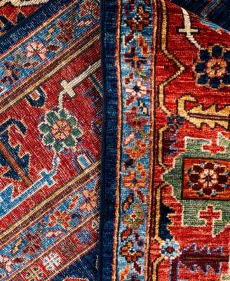 Adorn Hand Woven Rugs Serapi M0103 88 Rug Collection In Blue