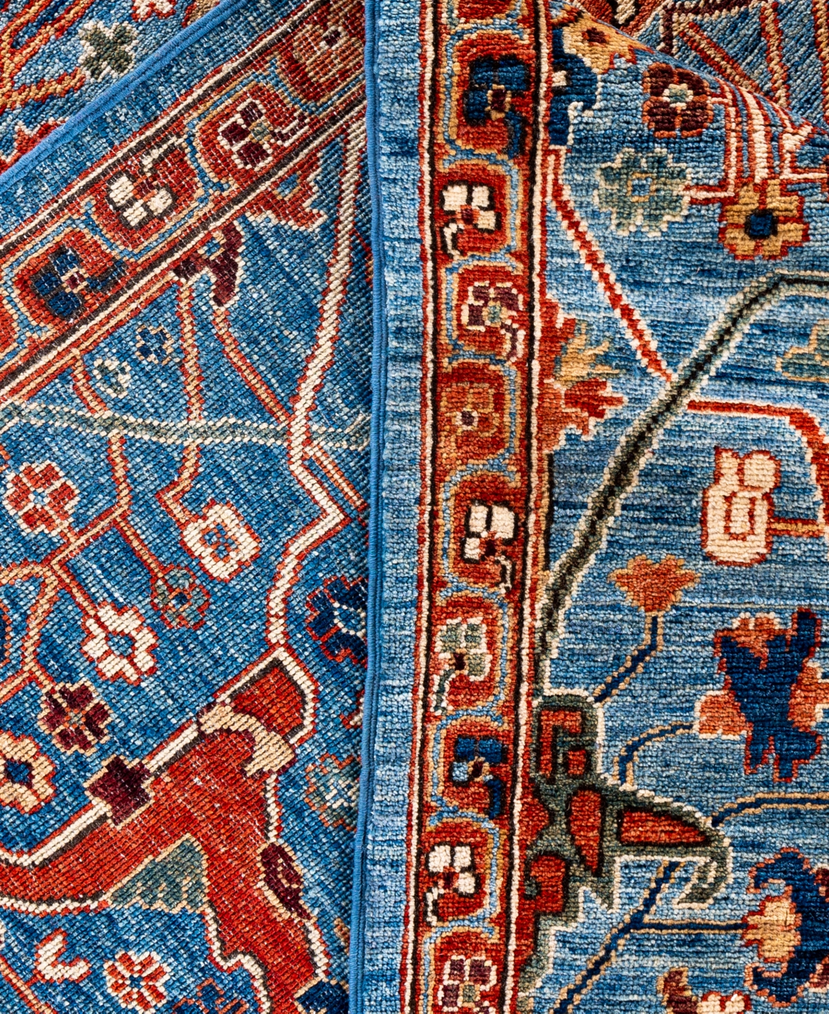 Adorn Hand Woven Rugs Serapi M0103-93 9'1"x11'11" Area Rug In Blue