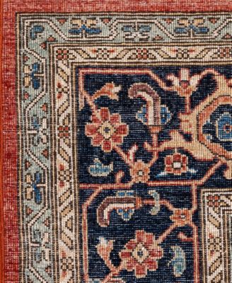 Adorn Hand Woven Rugs Serapi M0103 135 Rug Collection In Red