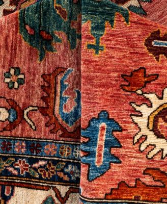 Adorn Hand Woven Rugs Serapi M0103 168 Rug Collection In Pink