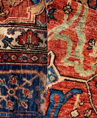 Adorn Hand Woven Rugs Serapi M0103 188 Rug Collection In Red