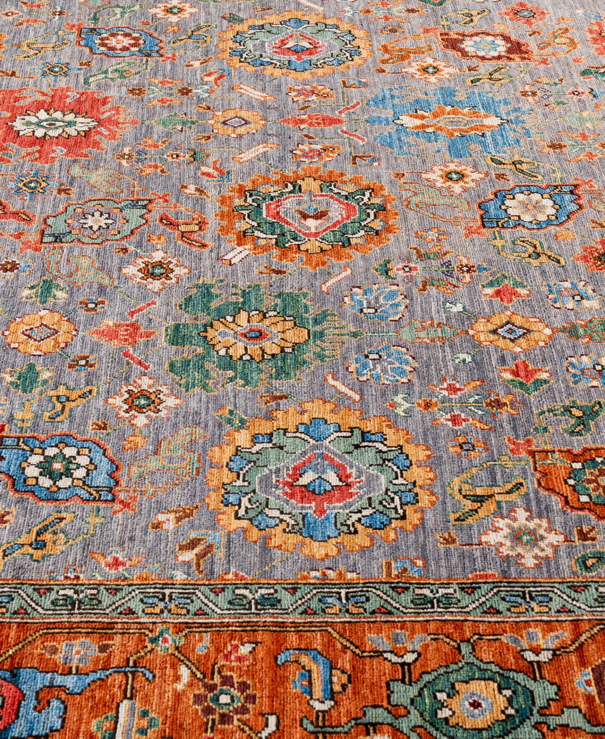 Adorn Hand Woven Rugs Serapi M0103-212 8'1"x10'3" Area Rug In Gray