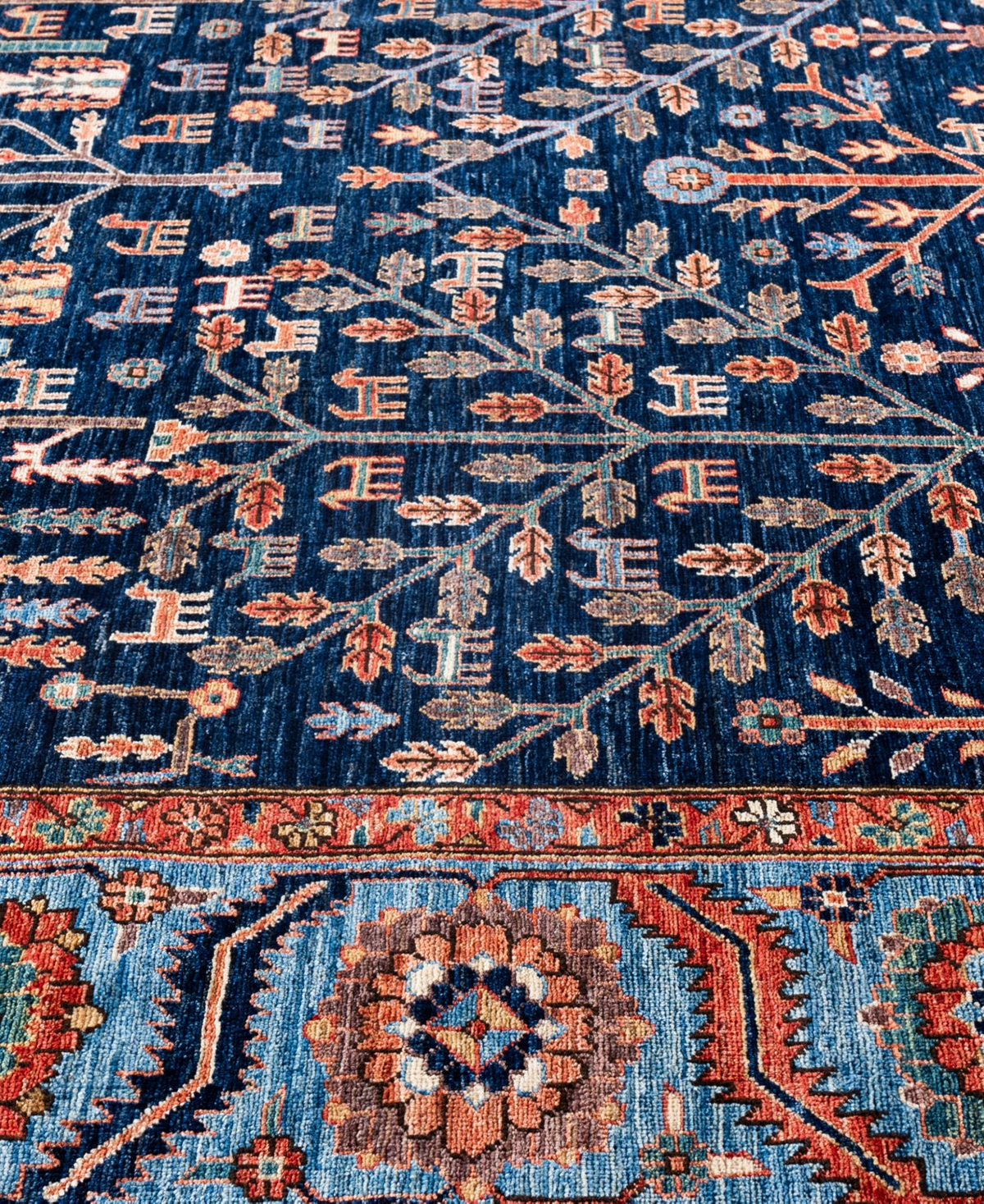 Adorn Hand Woven Rugs Serapi M0103-217 8'3"x9'10" Area Rug In Blue