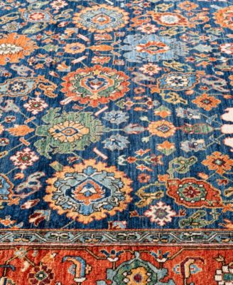 Adorn Hand Woven Rugs Serapi M0103 227 Rug Collection In Blue