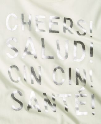 Women's Knit Short-Sleeve Cheers Graphic T-Shirt, Macy's Exclusive