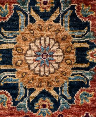Adorn Hand Woven Rugs Serapi M0103 246 Rug Collection In Orange