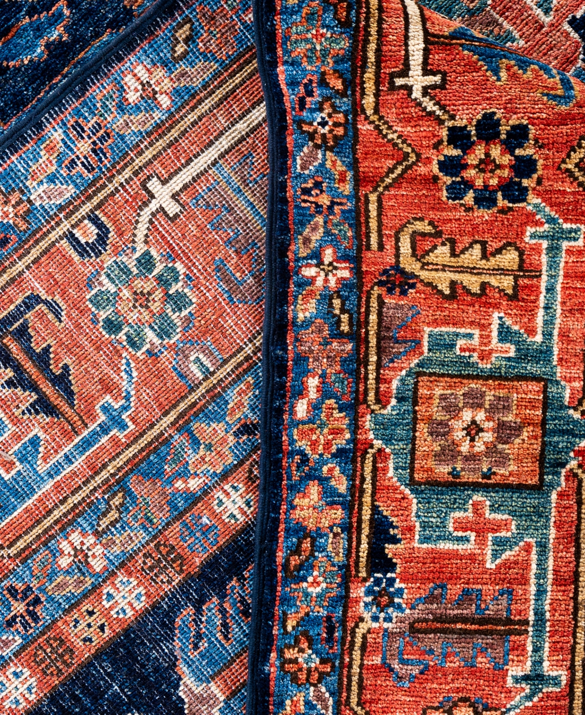Adorn Hand Woven Rugs Serapi M0103-269 8'2"x9'11" Area Rug In Blue